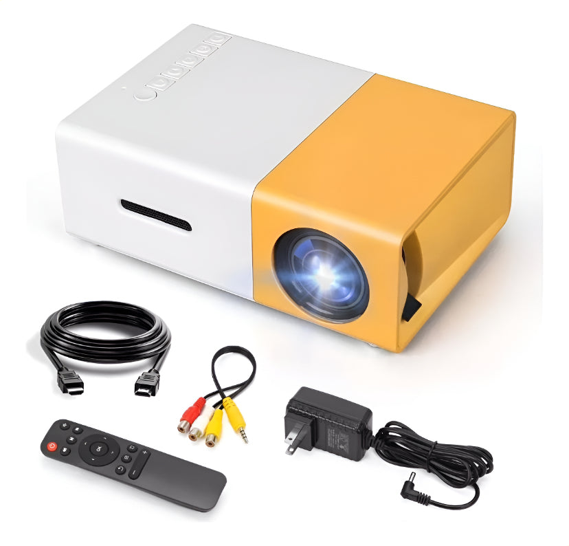 Mini Proyector De Video Lcd Led portátil de 1080p YG300 Color Amarillo