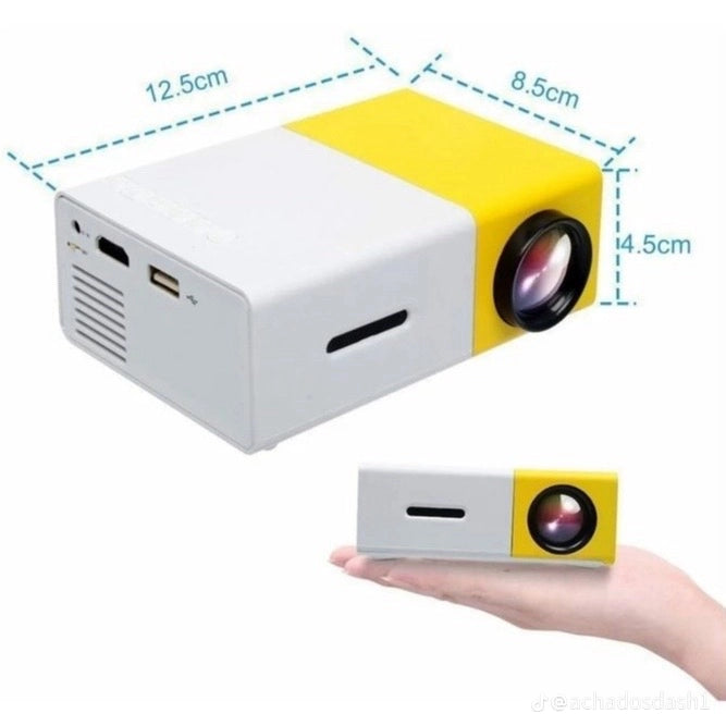 Mini Proyector De Video Lcd Led portátil de 1080p YG300 Color Amarillo