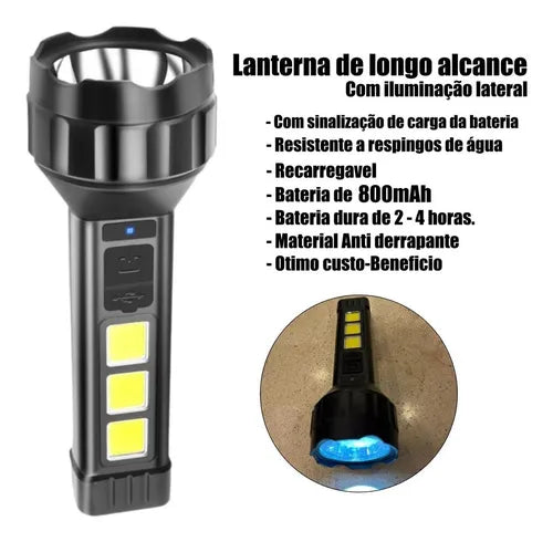 Linterna de largo alcance con iluminació